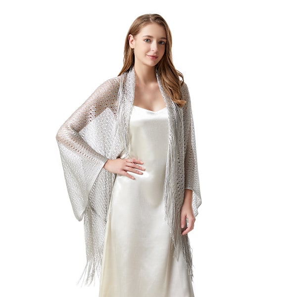 Sommar Sheer Shrug Top Open Front Cardigan Strand Tunn Mjuk Hål Tofs Sjal för Kvinnor Flickor