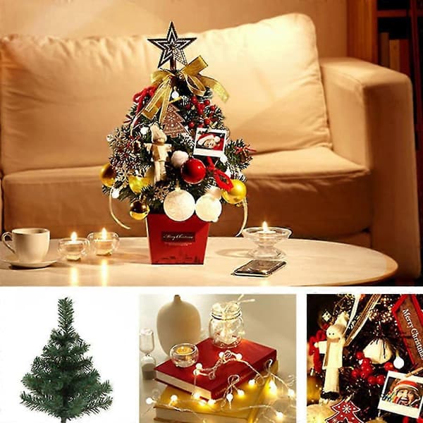 Juletre for skrivebord, Mini juletrepynt, Julepynt til bord, skrivebord og disk style 2