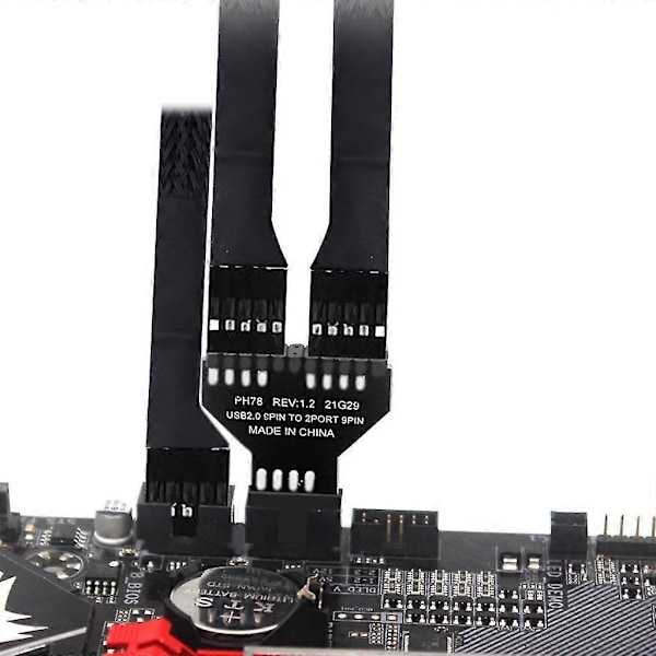 Desktop 9-Pin Usb2.0 Hub Connector Bundkort Usb 9pin Splitter Til Computer