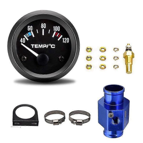 52mm Bil Auto LED Vand Temp Temperatur Måler Kit 100-250+ 32mm Sensor Adapter Yo