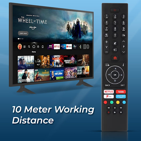 Universal fjernbetjening til Bush Tv fjernbetjening til Luxor/Polaroid/Digihome/Finlux/Celcus/Hitachi/Bush/Logik