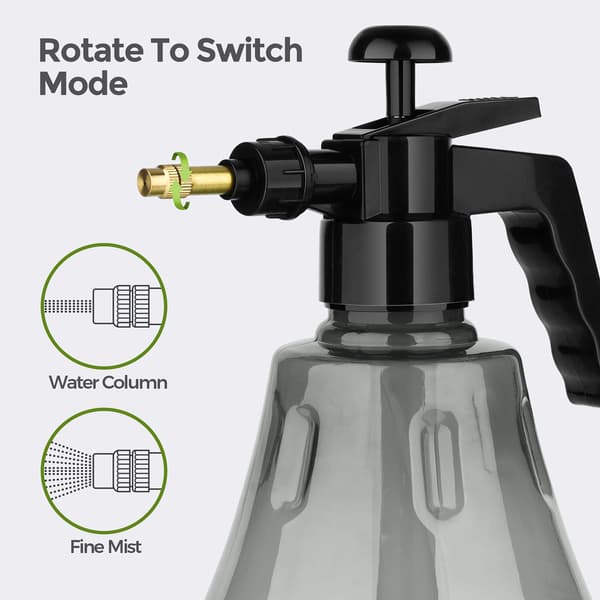 Plante Mister Sprayflaske, 1,5L Tryk Plante Mister (Grå)