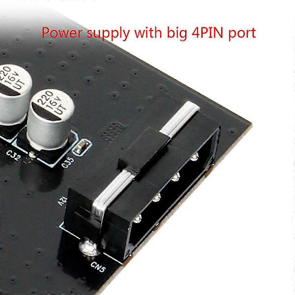 Pci Express til Usb Utvidelseskort Super Speed 5gbps Pci-E Usb3.0 Hub Adapter