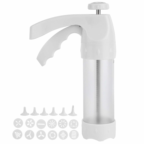 Kjeks Press Maker Kit for DIY Biscuits Maker og Dekorasjon Press Cutter Maker Molds Nozzle Sets for Kakedekorering DIY Kjøkken Bakeverktøy