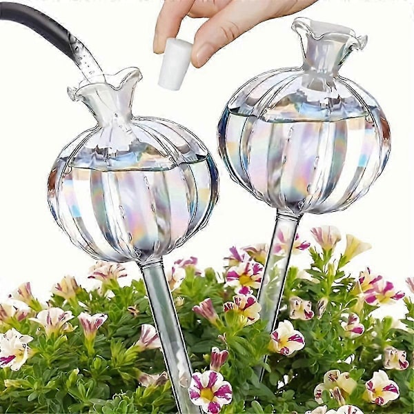 Automatiska Växtbevattningskulor i Glas Form Blomväxt Vattendroppare Krukväxtanordning Droppbevattningssystem