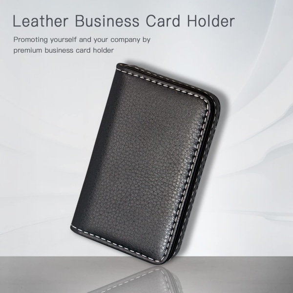 Visitkortshållare Lyxigt PU-läder, Hållare Plånbok Kreditkorts-ID- case/ Hållare för män och kvinnor - Håll dina visitkort rena, present