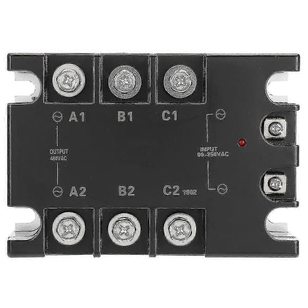 3-fas 40A AC AC Solid State Relä SSR Ingång 90-250VAC Last 24-480VAC TSR-40AA H