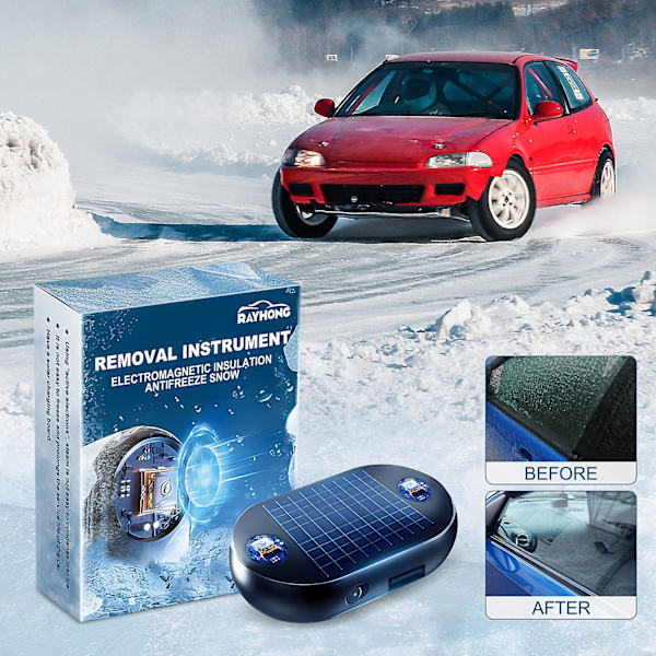 Kannettava aurinkoenergialla toimiva auton lumipuhdistaja, auton tuulilasin peilien sulatusväline, nopea jään sulaminen, pakkasenkestävä auto