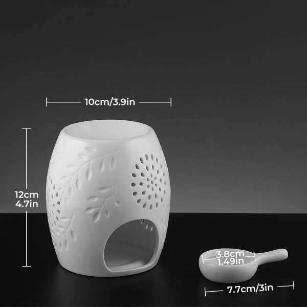 Aroma lampe te lysestager duftlampe lavet af keramik med stearinlysske