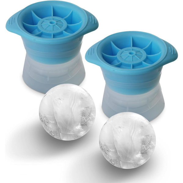 Sfärformade isformar Stora iskubsfack Set om 2 (Grå) blue