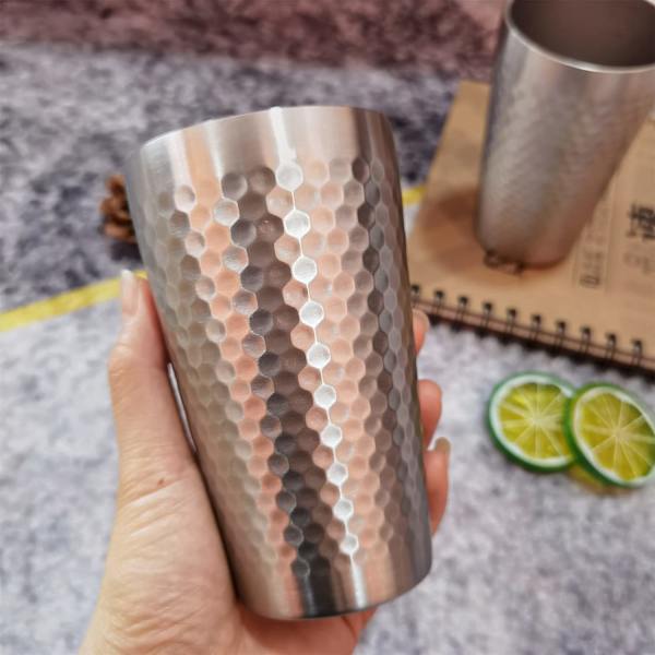 Isolerad rostfritt stålmugg - 450 ml resecampingmugg dricksmugg kaffemugg ölglas tekoppar för kalla varma drycker 2 räkningar
