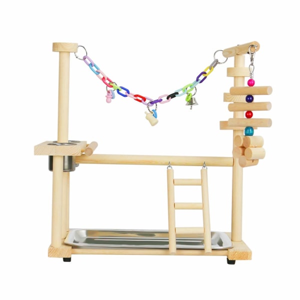 Parrots Bird Playground Birdcage Playstand Wood Perch Play Gym