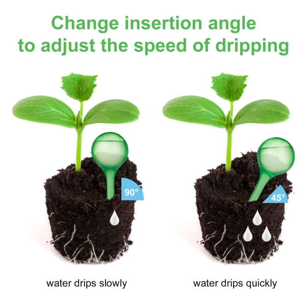8-pak plantevandingsløg, 5 cm selvvandende kugler Små automatiske plantevander drypvandingsanordning, til planter indendørs udendørs (grøn)