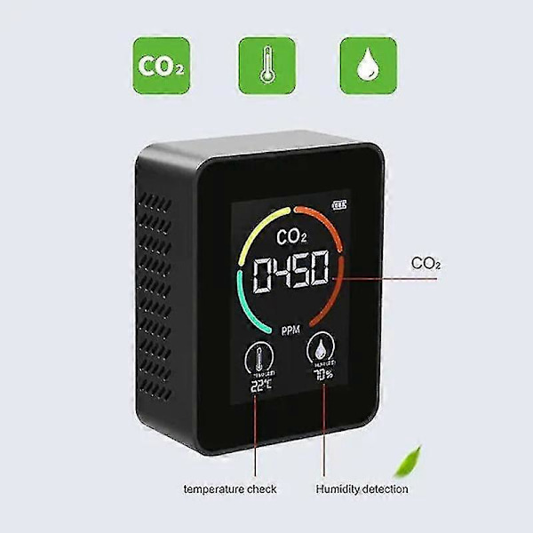 Luftdetektor Pm2.5 Pm10 Co2 Formaldehyd Temperaturdetektor Multifunktionel