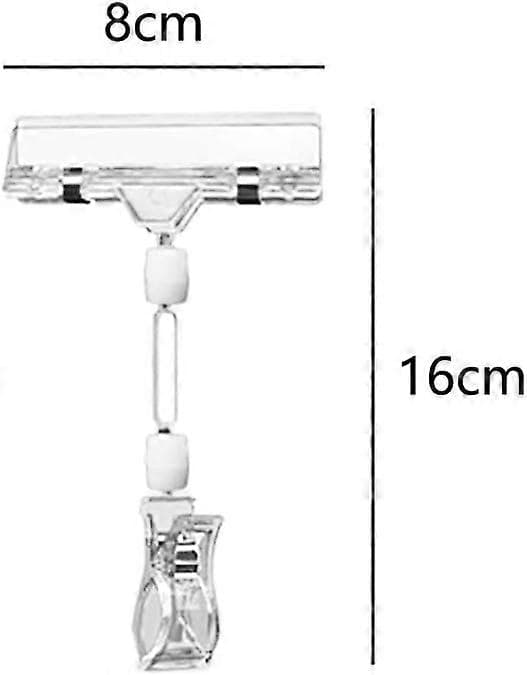 5 stk. gjennomsiktig prislappholder, roterbar prislappholder