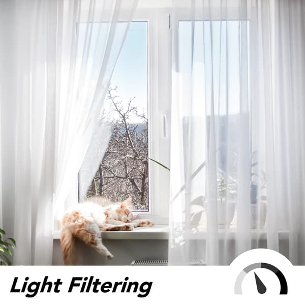 Gardiner transparenta öljetter transparenta 260x140 cm vit set om 2