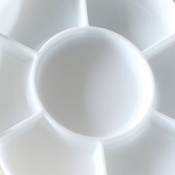 Plastblomformad färgbricka - Vit (2-pack)