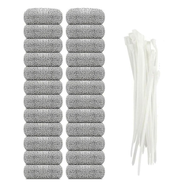 20 Stycken Luddfilter Tvättmaskin Luddfilter Snara Tvättnät Tvättmaskinslang Filter Med 20 Stycken Buntband 24pcs