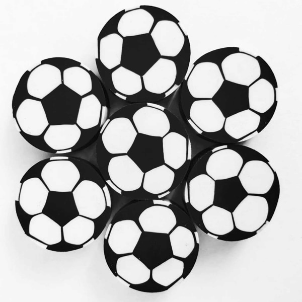 24 stk Mini viskelær Nyhet Fotball Plast Eraser Søt skrivesaker Morsomme fotballgaver til studenter fra lærere Party Bag Fillers