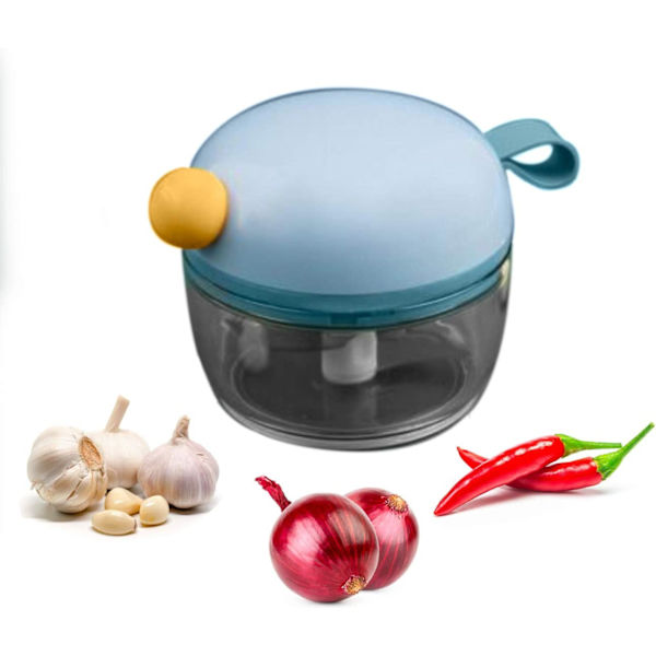 Mini Chopper Food Processor Manuell  Trekkstreng (Himmelblå)