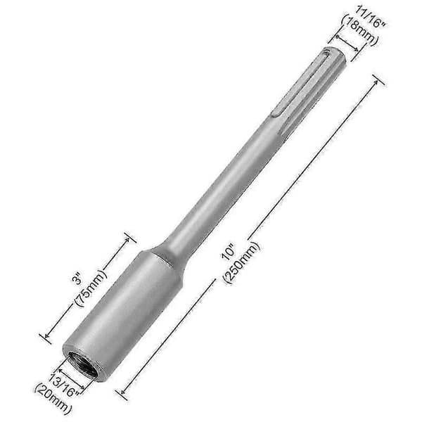 SDS-Max 18mm Diameter Jordspyd Driver for 5/8 Tommer og 3/4 Tommer Jordspyd, Fungerer med SDS Max Borhammere