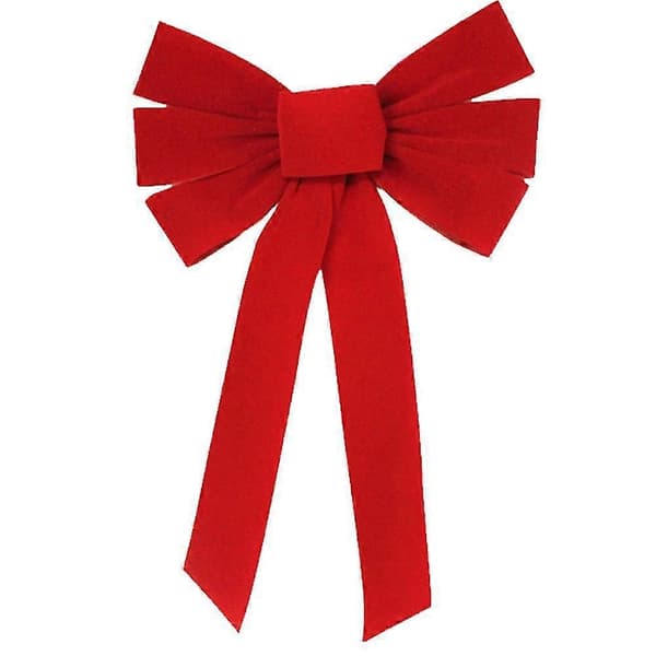 Julepynt, rød flannells julesløjfe B 25cm*40cm