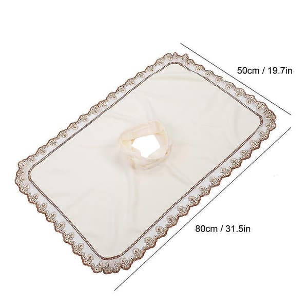 Massagebäddsöverdrag med hål för spa och skönhetssalong, Beige Vit