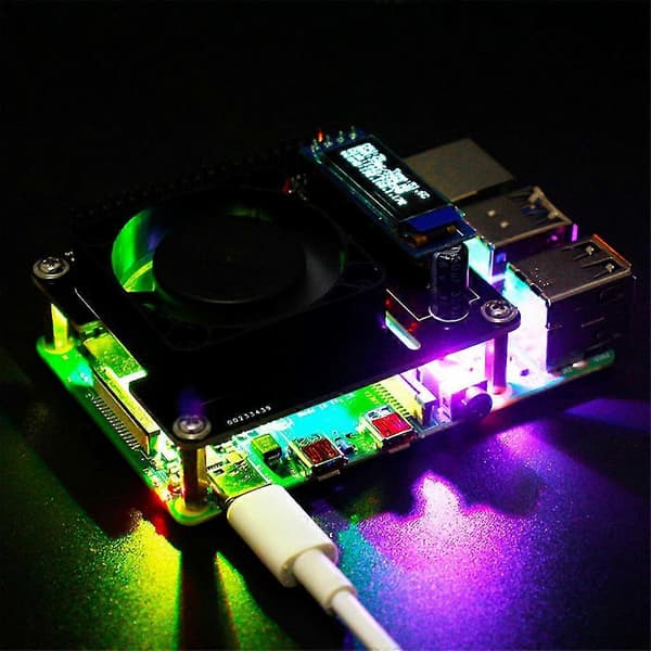 Intelligent temperaturkontroll viftebrett for Raspberry Pi 4b/3b/3b+