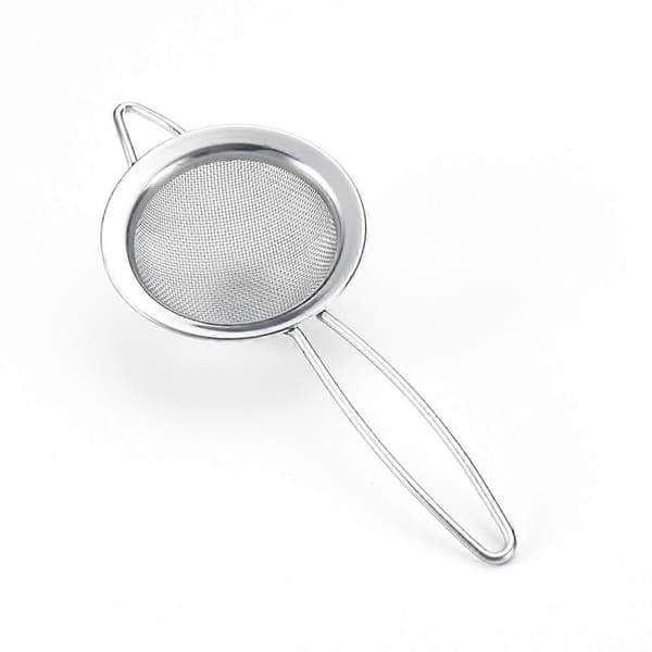 Mini tesil i rustfritt stål 6,6 cm finmasket sil for siling av te, cocktailer, mel, sukker, krydder