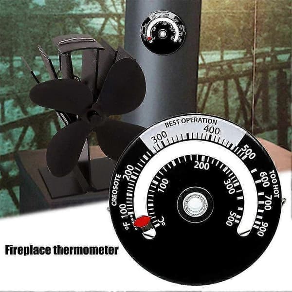 1 stk. Magnetisk Termometer Pejs Ovn Temperaturmåler Køkken Temperaturmåler