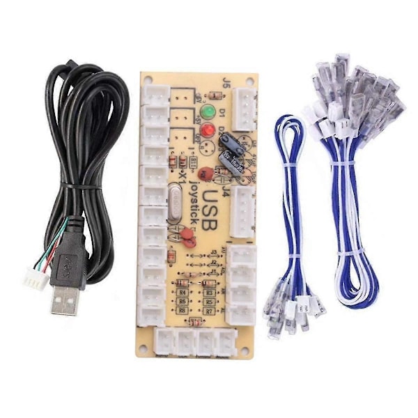 Nullforsinkelse Arkade DIY Arkade USB-koder til Joystick kompatibel med PC/PS3//Android med Joystick 4,8 mm knapp