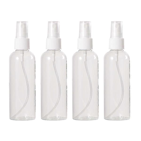 4 st 100 ml Sprayflaska Tom Plast Transparent Mist Rese Make Up Kosmetisk Atomiser Sprayflaska