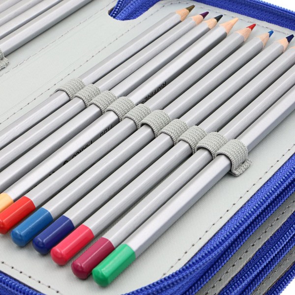 72 Sette inn bærbare flerlags blyanthus med stor kapasitet Fargeblyanter Organisering for skolekontor tenåringer Jenter (blyanter ikke inkludert)