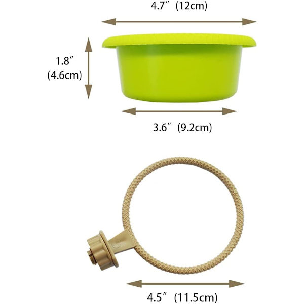 Multifunktionel fuglebad fuglebur papegøje, aborreholder (4,5\")