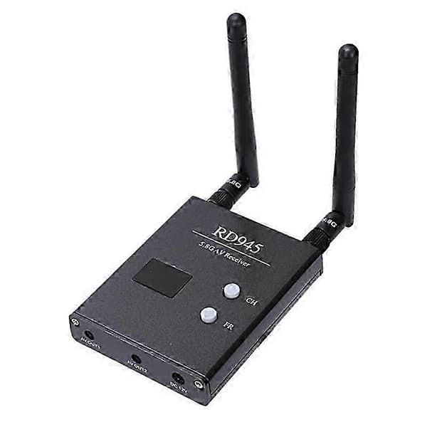 FPV 5,8 GHz 48CH RD945 Diversity Receiver med A/V- og strømkabler.