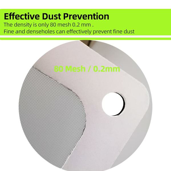 Pölysuodatin 120mm ruuveilla tietokoneen jäähdytys-/virtalähde-/reititin-tuulettimeen NYLON 80 Mesh, magneettinen kehys PC-tuuletinpölysuodatin PC-jäähdyttimen suodatin (NYLON, 2 kpl, valkoinen)