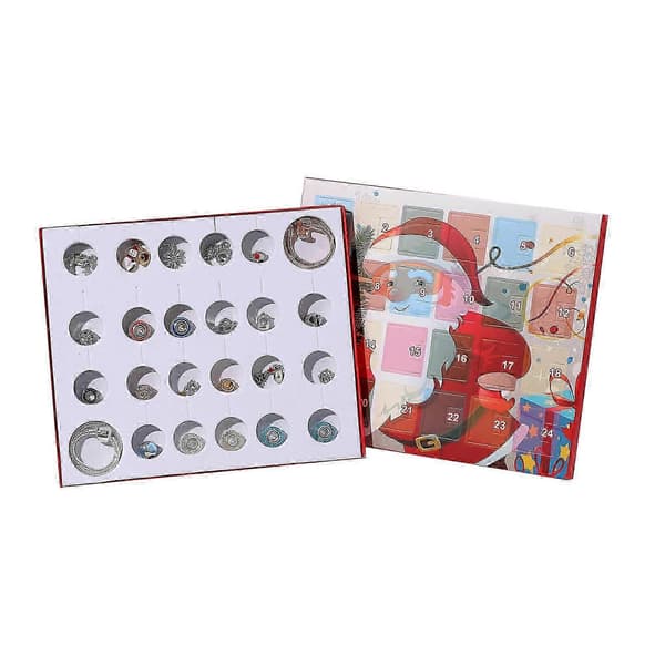 Julklappar Jul Barn Presentförpackning Nedräkningskalender Advent Läder Snöre Armband Set