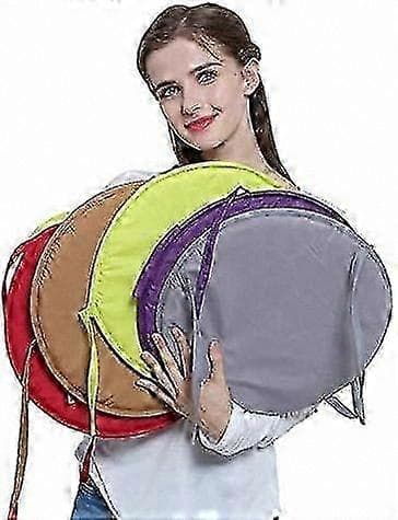 Oransje Runde Stolputer med Snøring for Spisestuestoler, Sett med 4, 38cm Diameter