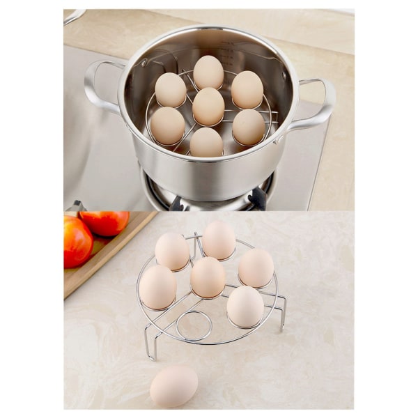 Kananmunan höyrytysteline, ruostumattomasta teräksestä valmistettu höyryteline, monikäyttöinen keittoteline, keittiön kattilateline painekeittimen lisävarusteita varten