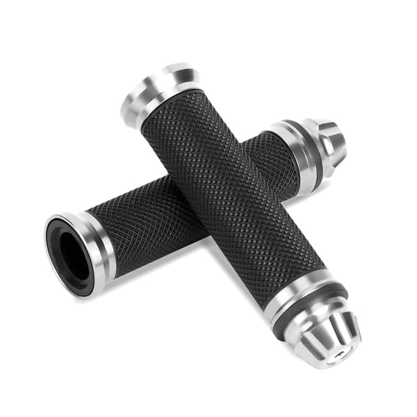 Universal Motorcykel Håndtag CNC Aluminium Gummi (Sølv)