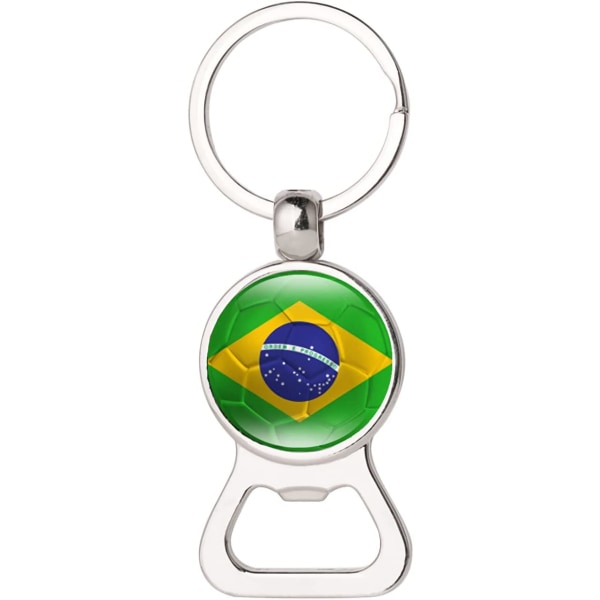 2 stk. Brasil flagg flaskeåpner nøkkelring, 2022 World Cup