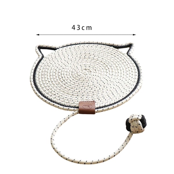 Kattens klorematte, kattesovematte med ball, beskyttende møbler, sofa, kattegulv, kloreunderlag, kattekloreunderlag for teppe, hvit