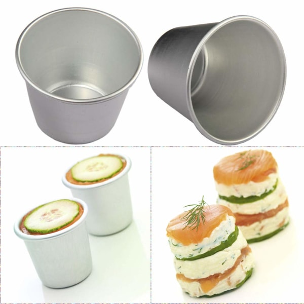15-pakks puddingformer, nonstick puddingkopper egg tartform