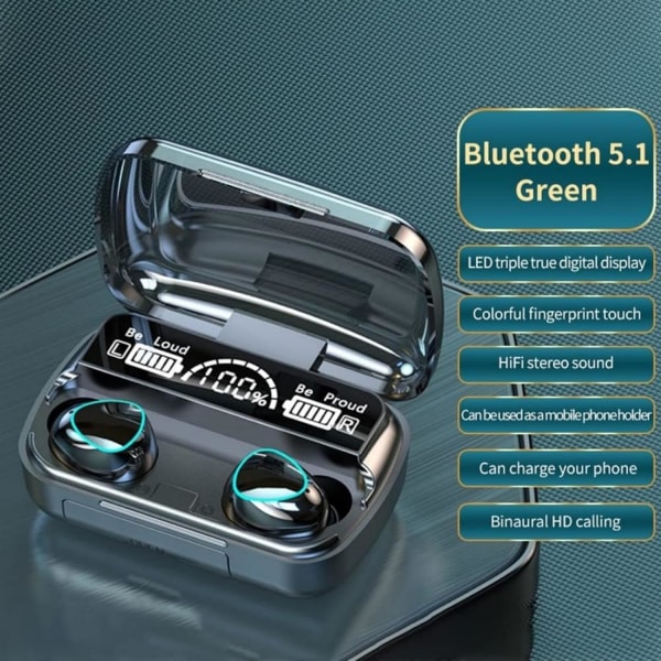 Langattomat kuulokkeet, langattomat nappikuulokkeet mikrofonilla Bluetooth-kosketusohjauksella, melunvaimennuskuulokkeet urheiluun ja työhön
