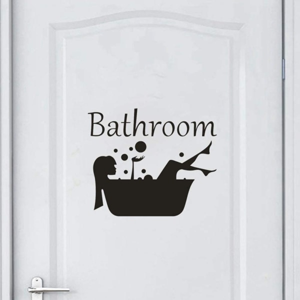 Badeværelsesmærkat Aftageligt kunst Vinylvægmaleri Hjem Værelsesindretning Vægklistermærke pige i badekar