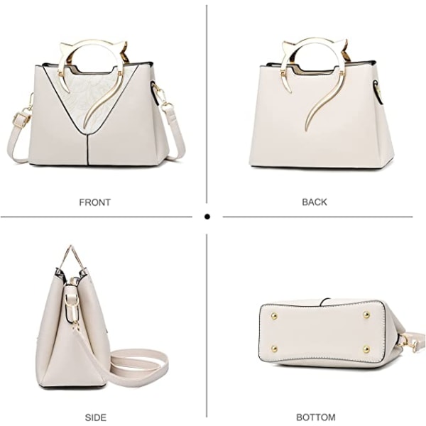 Moderigtige håndtasker til kvinder Katteform Crossbody taske (sort)