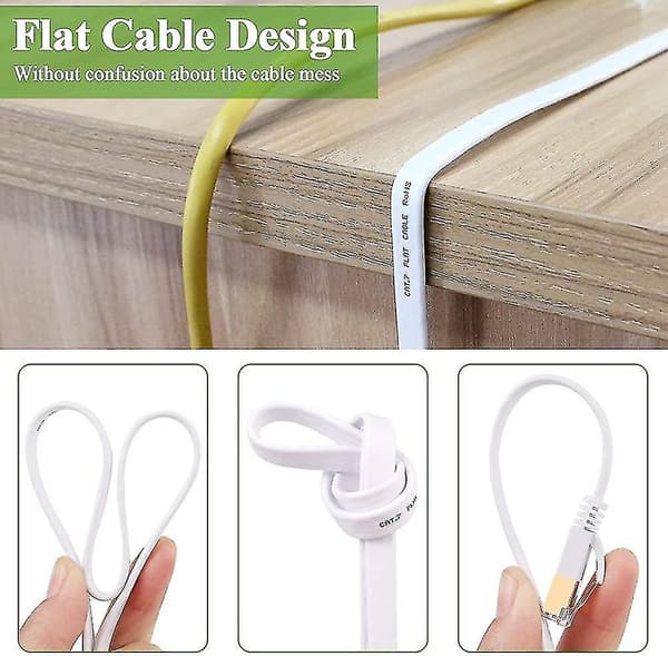 Cat7 Ethernet-kaapeli 30m Kategoria 7 Litteä Rj45 Nopea 10gbps Internet