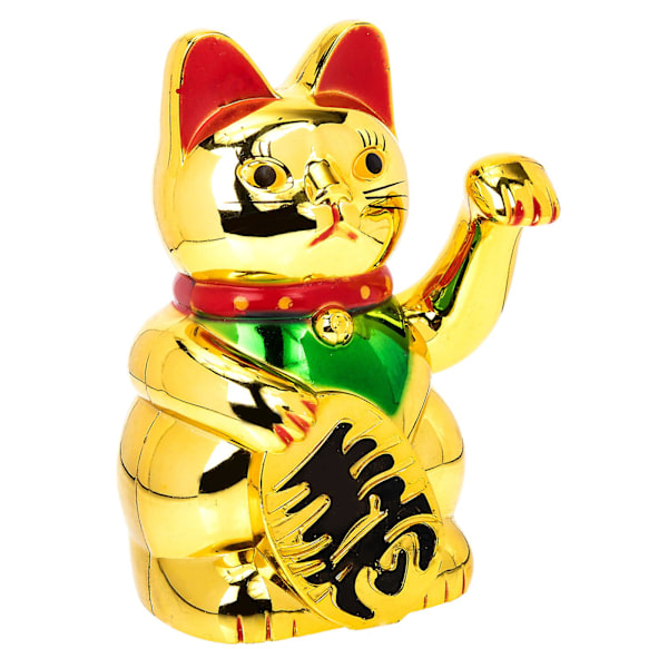 Asiatisk Dekor Våglig Kattfigur Keramik Maneki Neko Fengshui Staty Tokoname Maneki Neko Locka Välstånd Staty