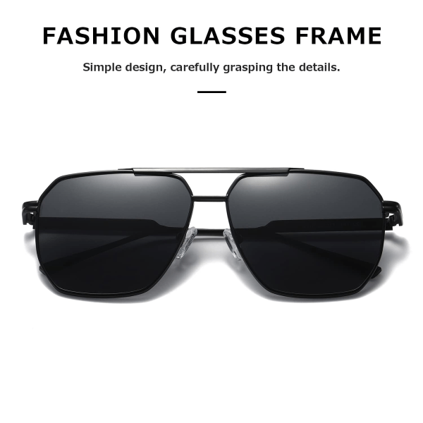 Polariserte solbriller for kvinner menn Vintage mote svart grå