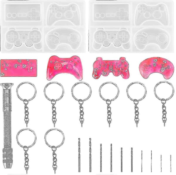 1 set Kontroller Silikon Resin DIY Kit, Videokonsol Resin Med